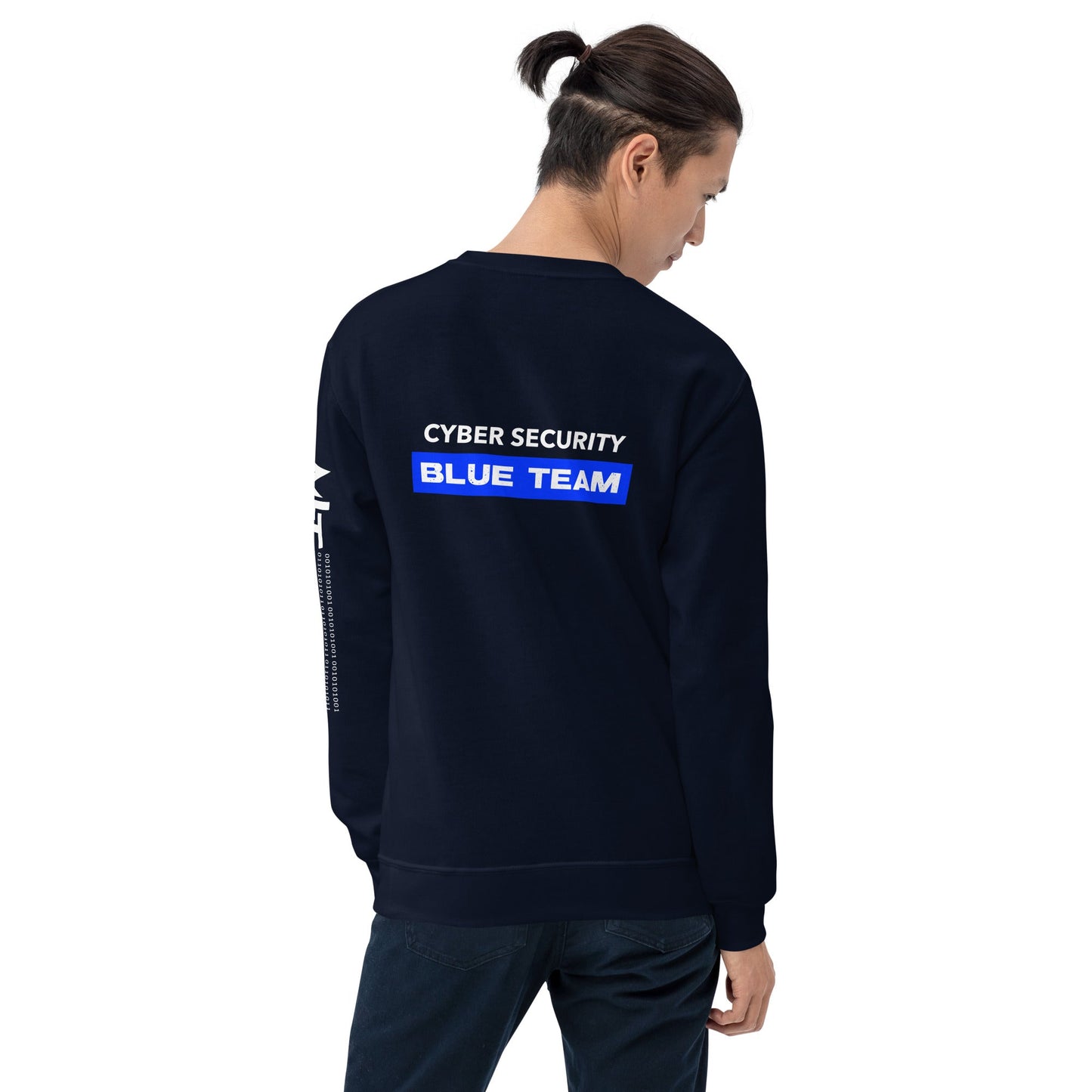 Cyber Security Blue Team V9 - Unisex Sweatshirt ( Back Print ) by DarkByteGear