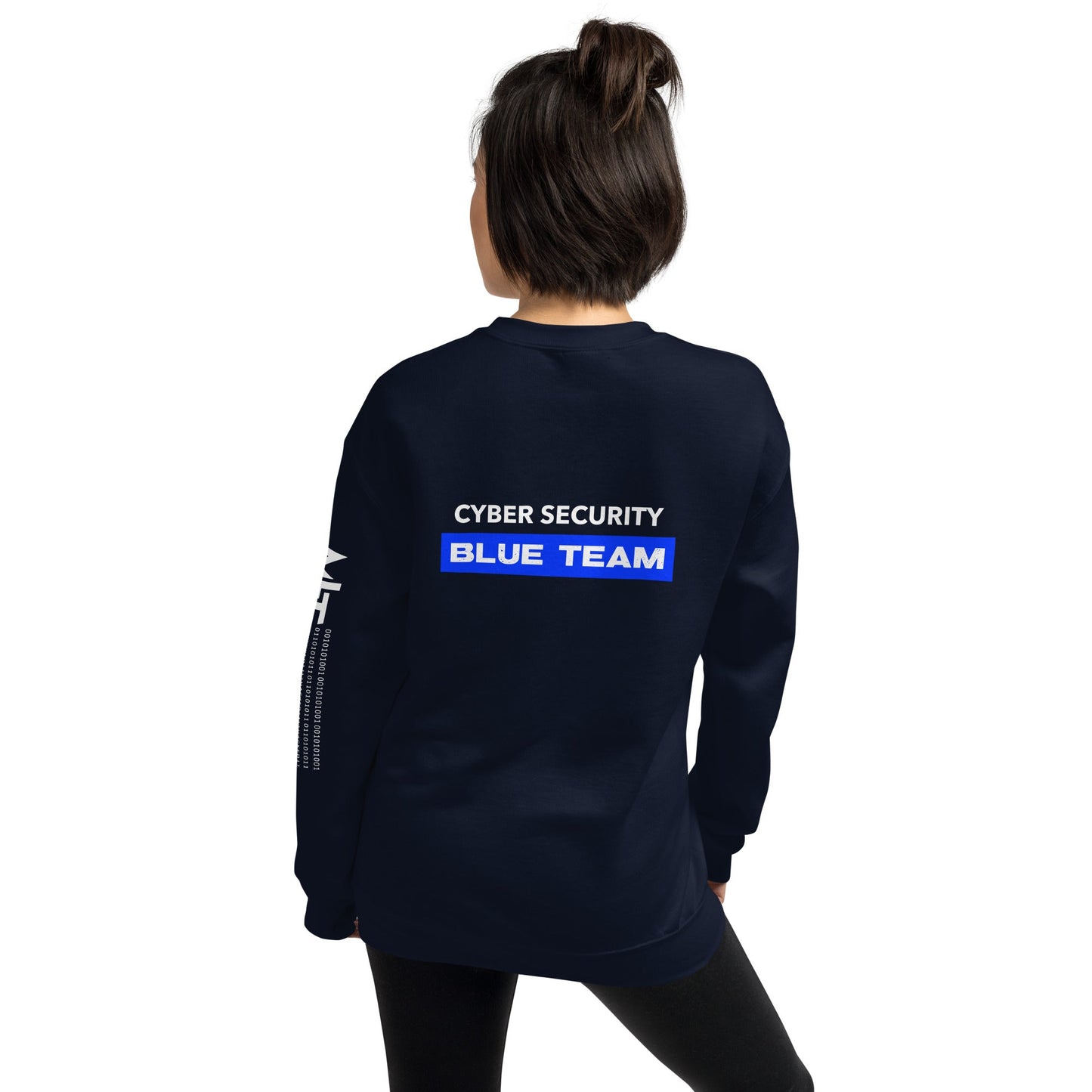 Cyber Security Blue Team V9 - Unisex Sweatshirt ( Back Print ) by DarkByteGear