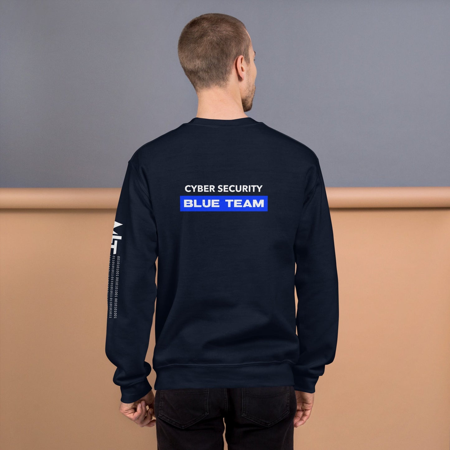 Cyber Security Blue Team V9 - Unisex Sweatshirt ( Back Print ) by DarkByteGear