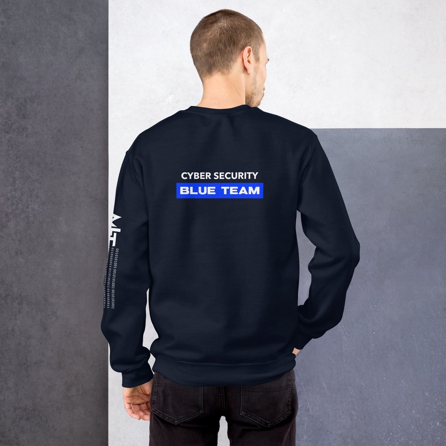 Cyber Security Blue Team V9 - Unisex Sweatshirt ( Back Print ) by DarkByteGear