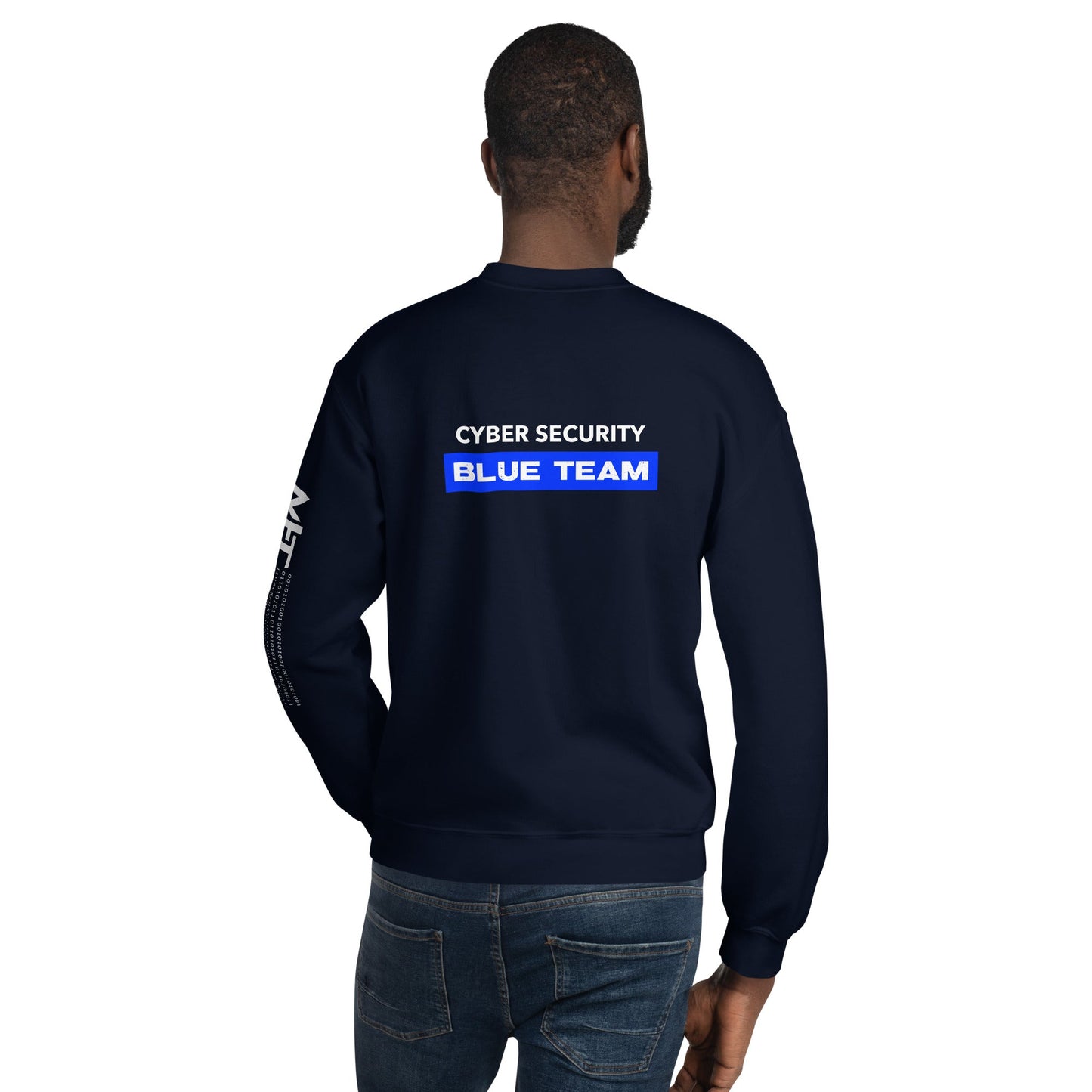 Cyber Security Blue Team V9 - Unisex Sweatshirt ( Back Print ) by DarkByteGear