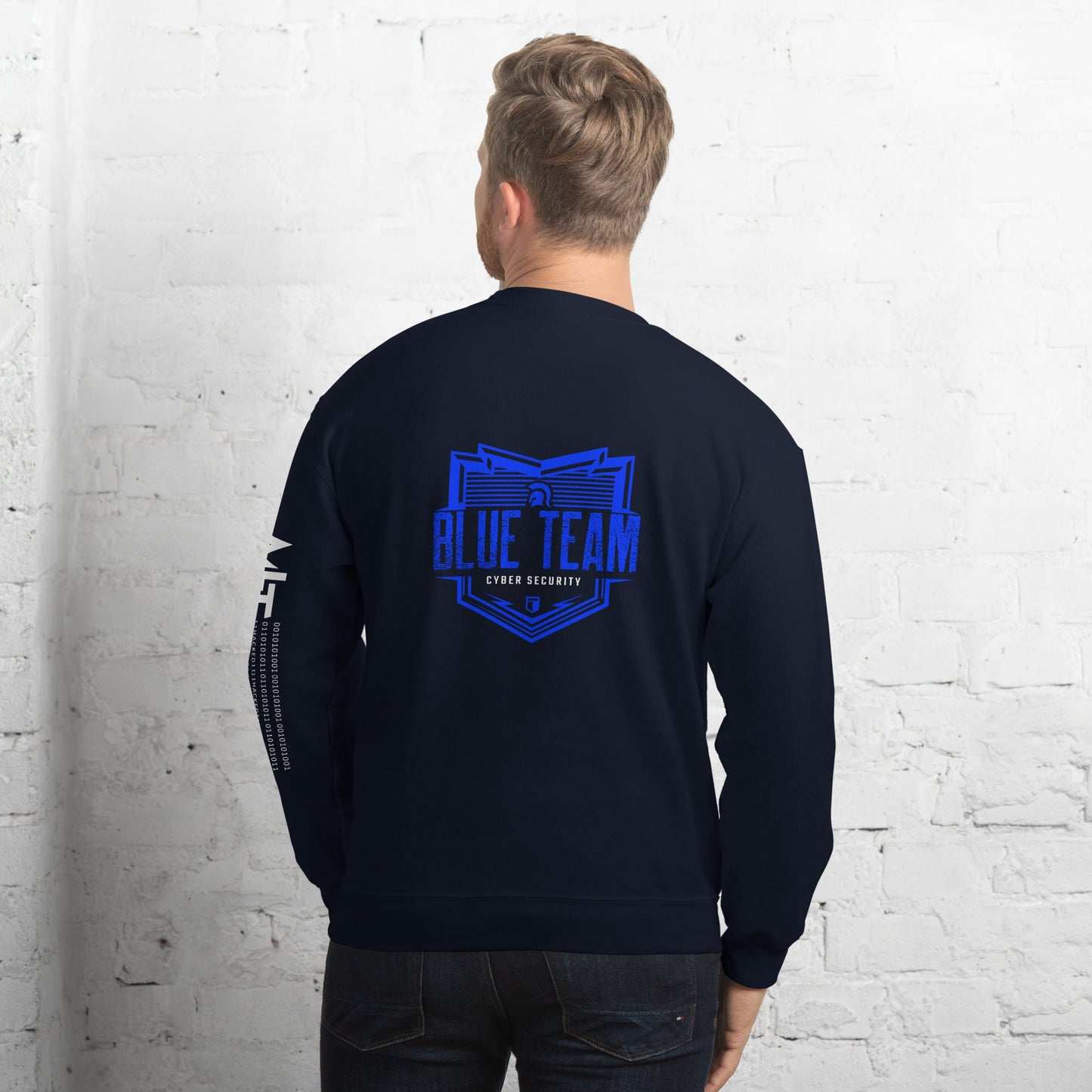 Cyber Security Blue Team V13 - Unisex Sweatshirt ( Back Print ) by DarkByteGear