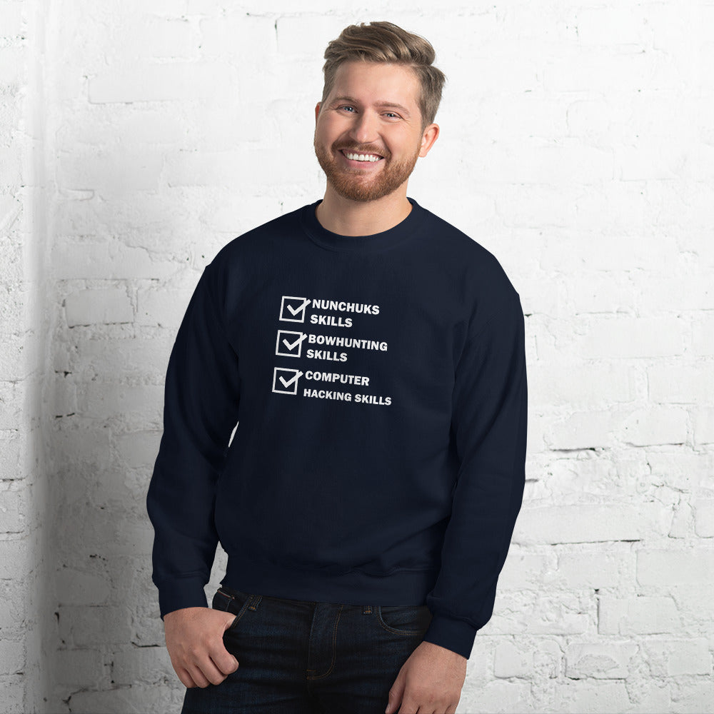 Computer Hacking Skills - Unisex Sweatshirt by DarkByteGear