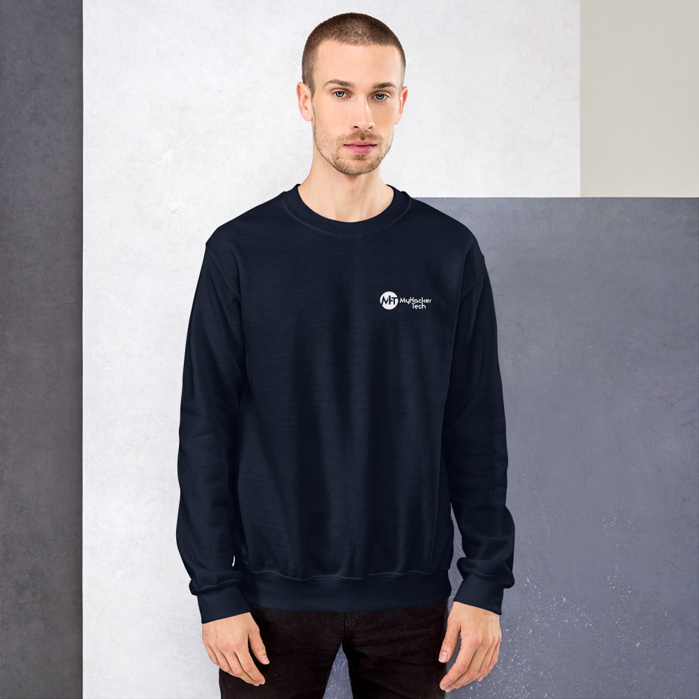 Black Hat Hacker V2 - Unisex Sweatshirt (back print) by DarkByteGear