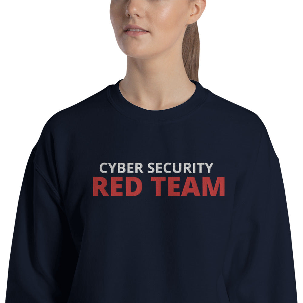Cyber security Red Team - Unisex Sweatshirt (large embroidery) by DarkByteGear