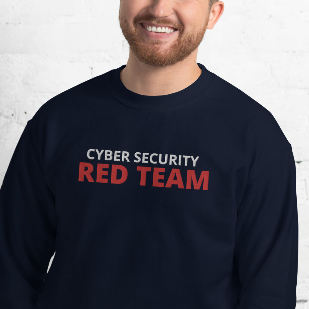 Cyber security Red Team - Unisex Sweatshirt (large embroidery) by DarkByteGear