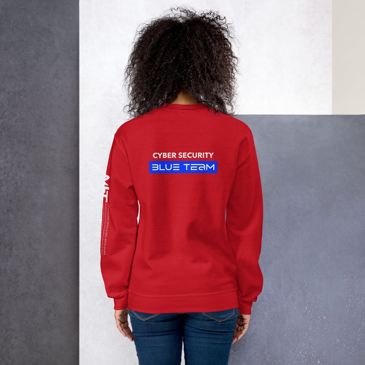 Cyber Security Blue Team V8 - Unisex Sweatshirt ( Back Print ) by DarkByteGear