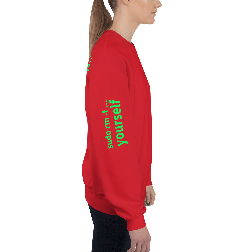 sudo rm -f yourself - Unisex Sweatshirt (all sides print) by DarkByteGear