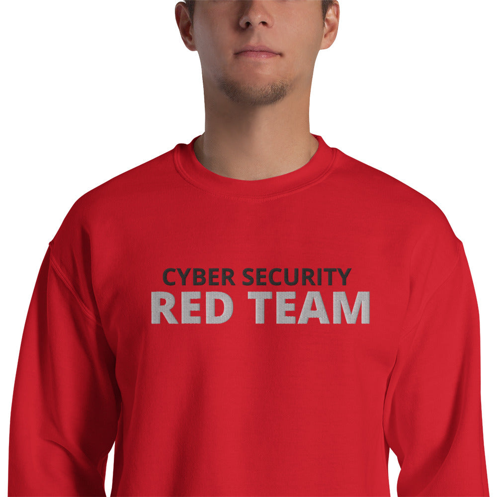 Cyber security Red Team - Unisex Sweatshirt (large embroidery) by DarkByteGear