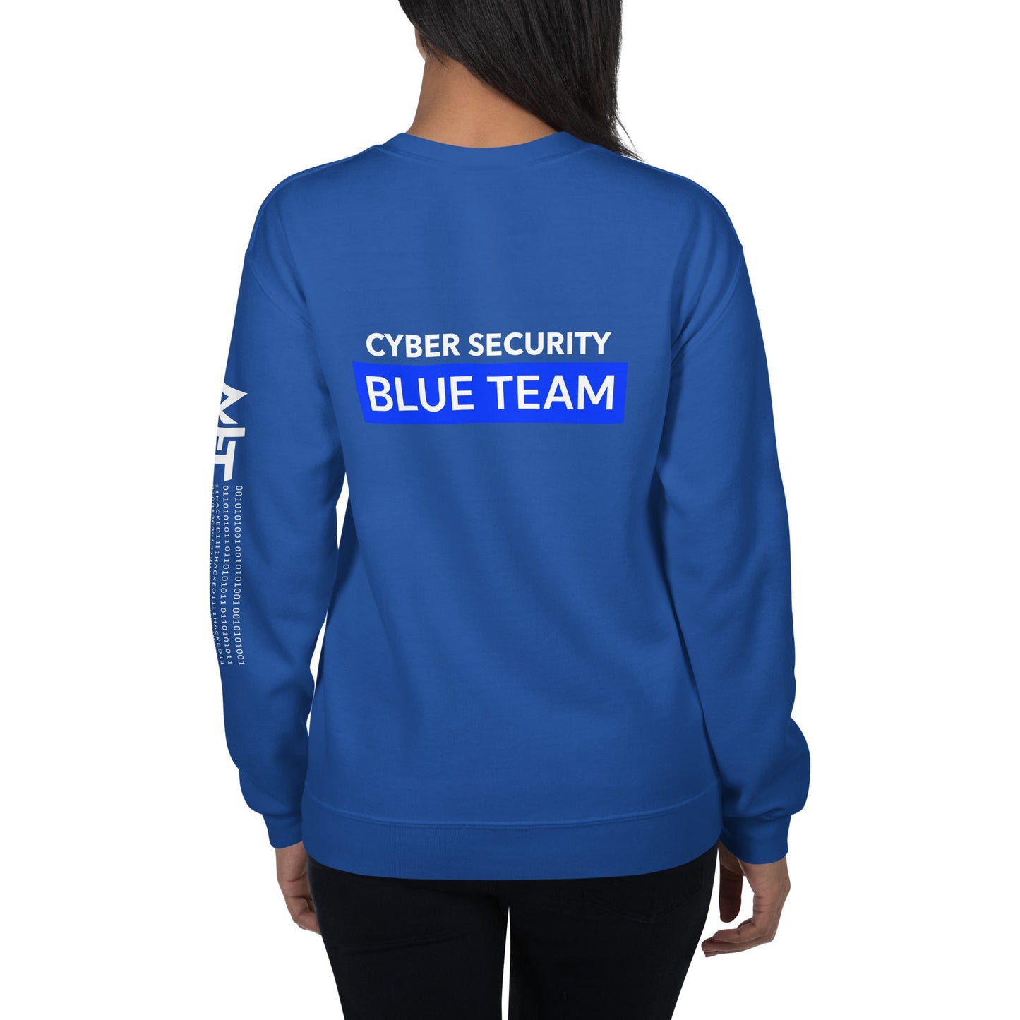 Cyber Security Blue Team V7 - Unisex Sweatshirt ( Back Print ) by DarkByteGear