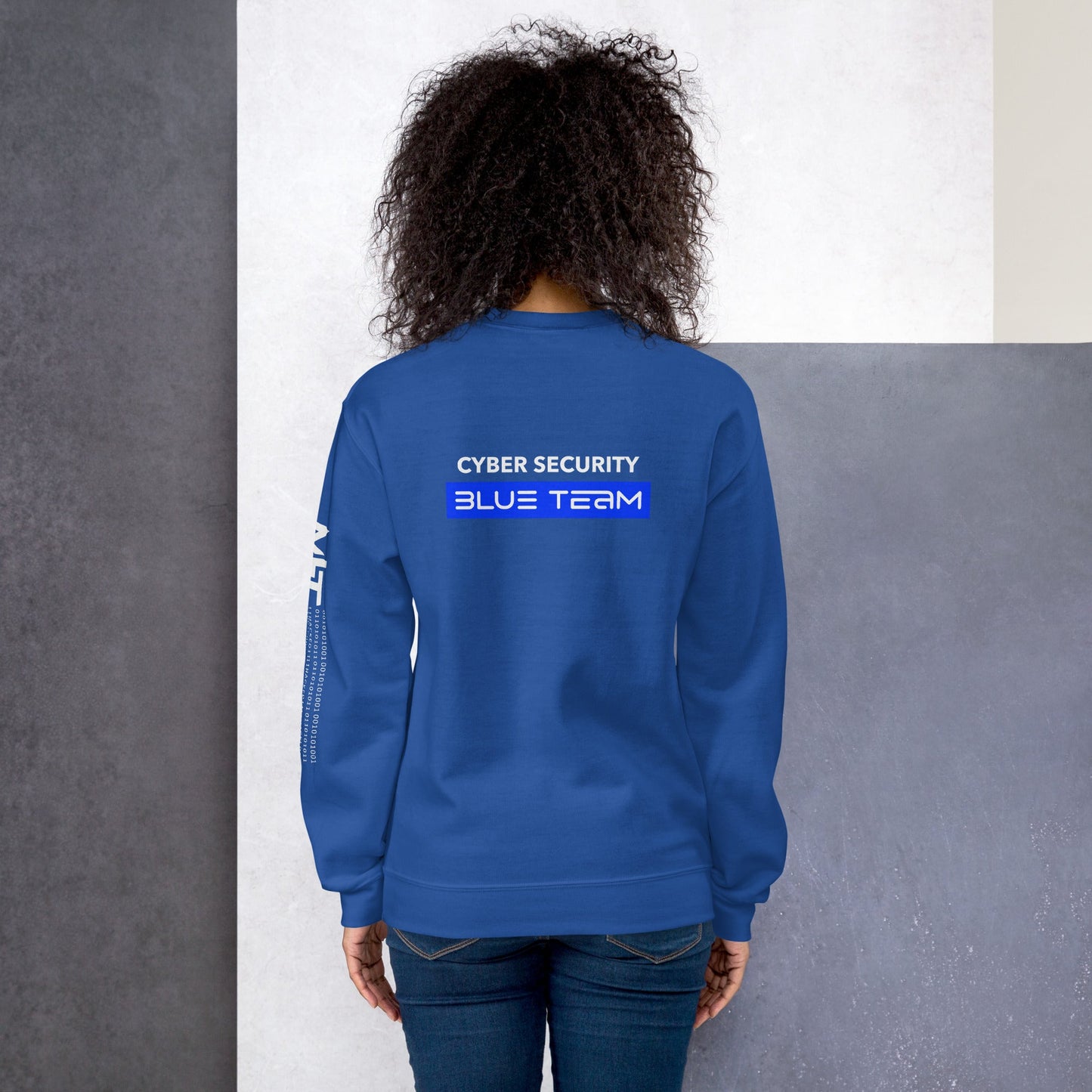 Cyber Security Blue Team V8 - Unisex Sweatshirt ( Back Print ) by DarkByteGear