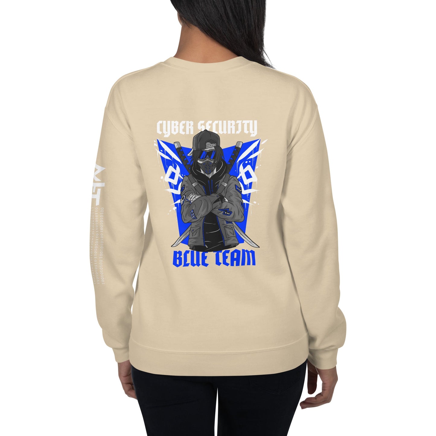 Cyber Security Blue Team V3 - Unisex Sweatshirt ( Back Print ) by DarkByteGear