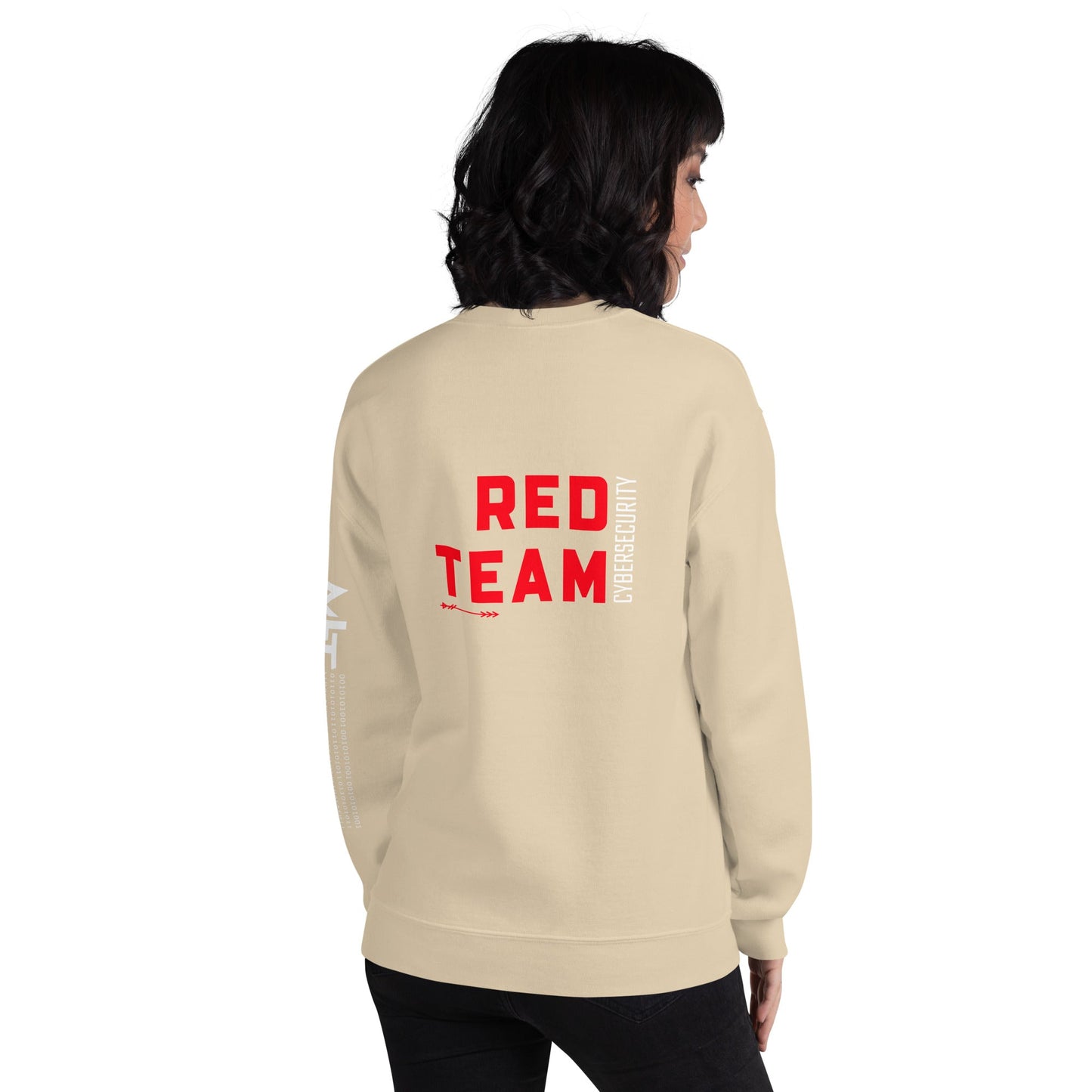 Cyber Security Red Team V7 - Unisex Sweatshirt ( Back Print ) by DarkByteGear