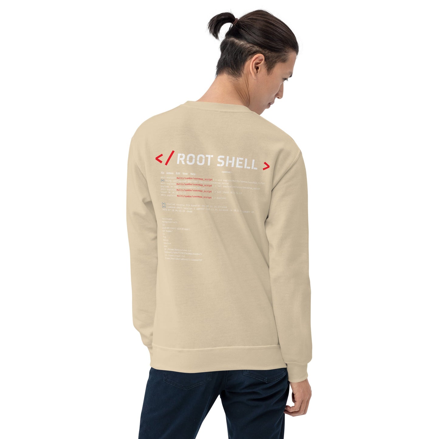 Root Shell - Unisex Sweatshirt ( Back Print ) by DarkByteGear