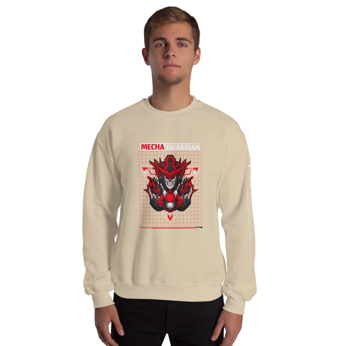 Red Mecha Guardian - Unisex Sweatshirt by DarkByteGear