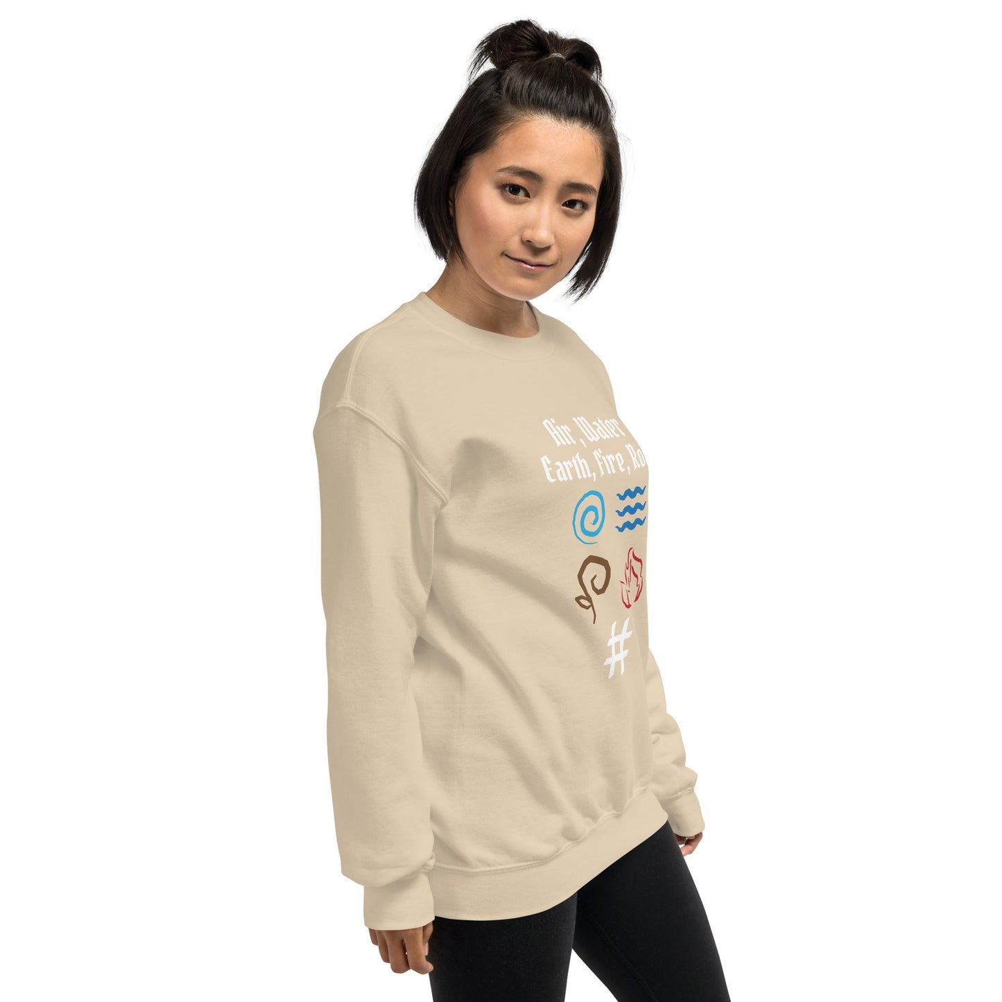 Air, Water, Earth, Fire, Root - Unisex Sweatshirt by DarkByteGear