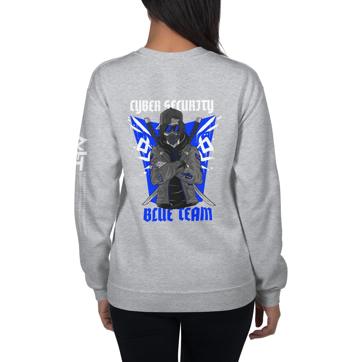 Cyber Security Blue Team V3 - Unisex Sweatshirt ( Back Print ) by DarkByteGear