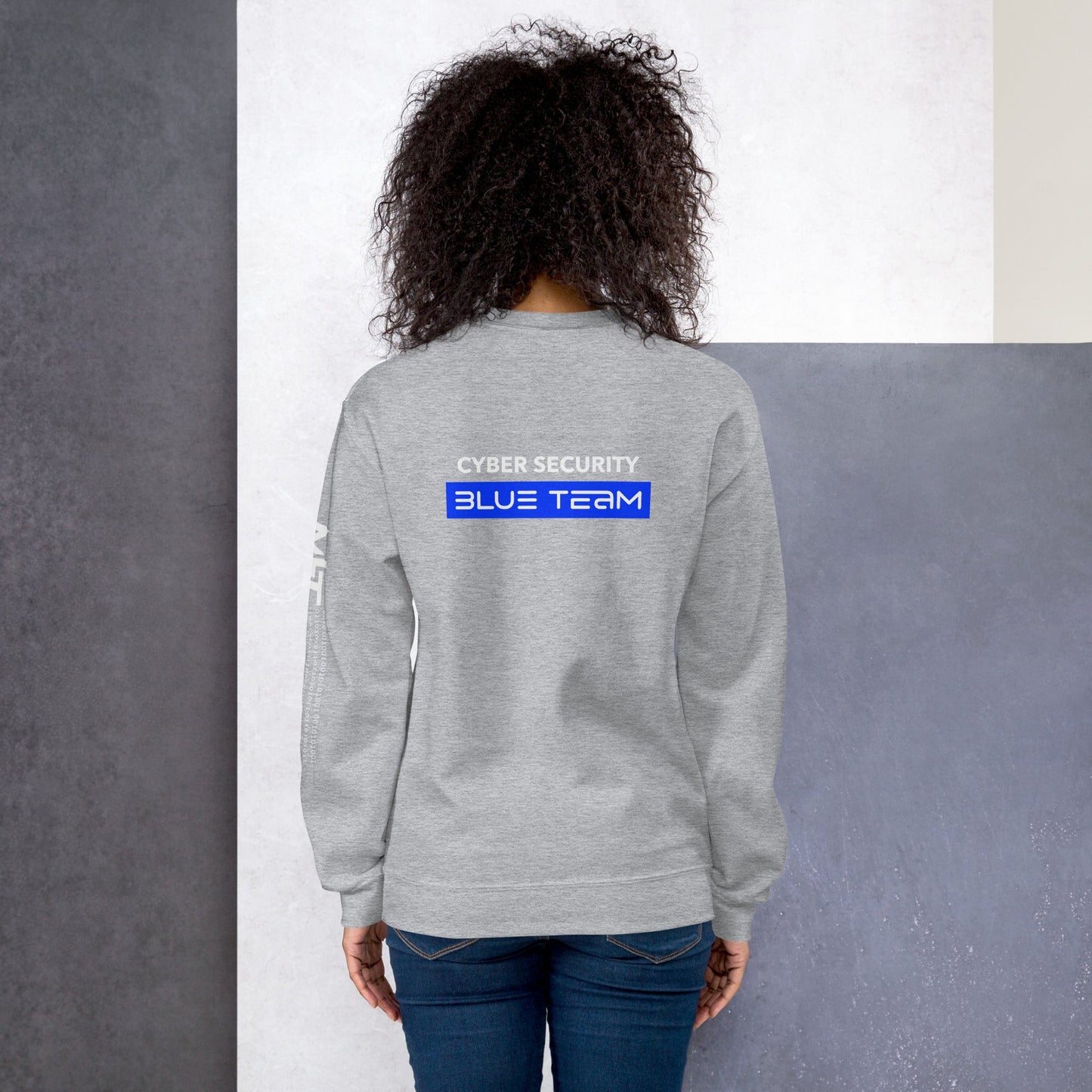 Cyber Security Blue Team V8 - Unisex Sweatshirt ( Back Print ) by DarkByteGear