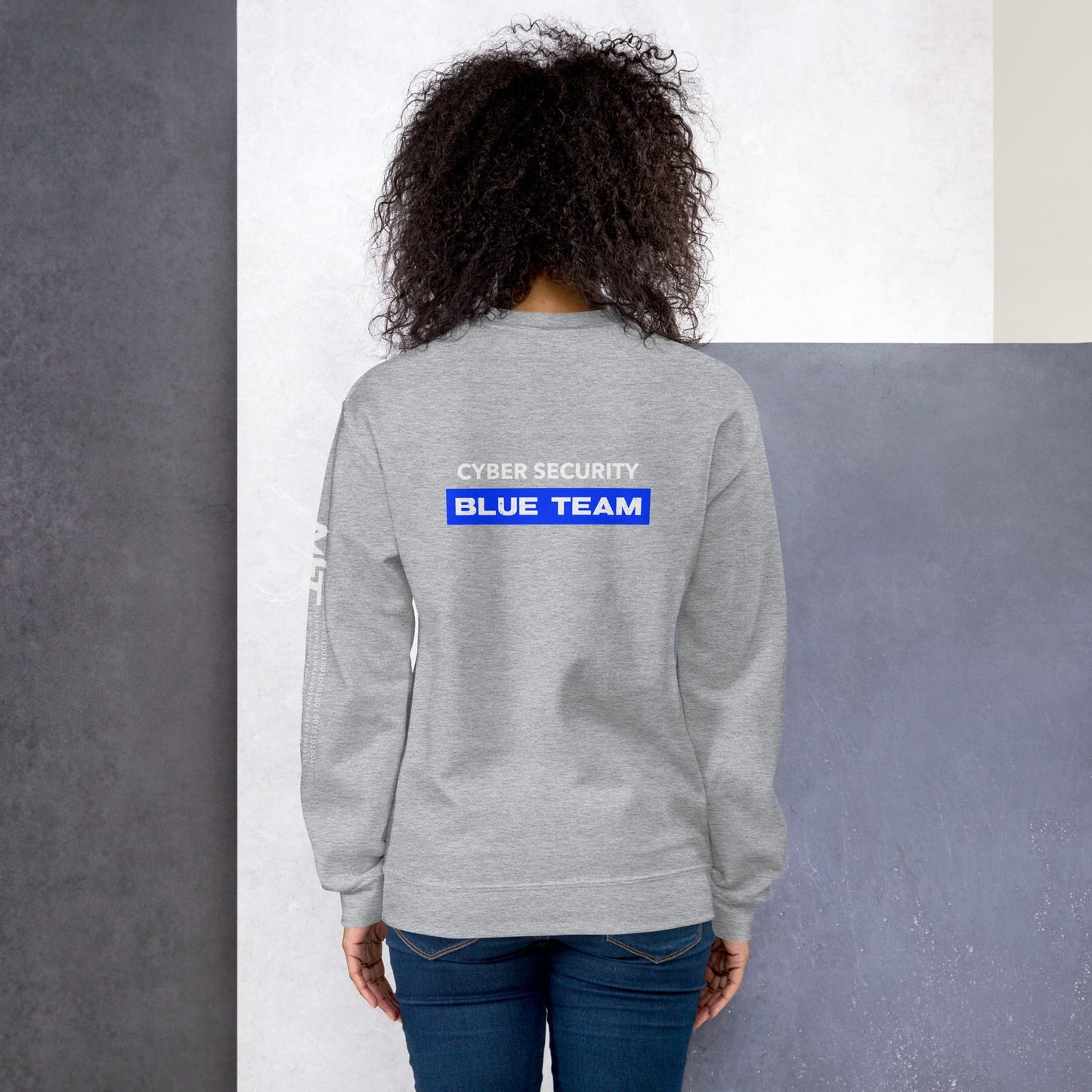 Cyber Security Blue Team V9 - Unisex Sweatshirt ( Back Print ) by DarkByteGear