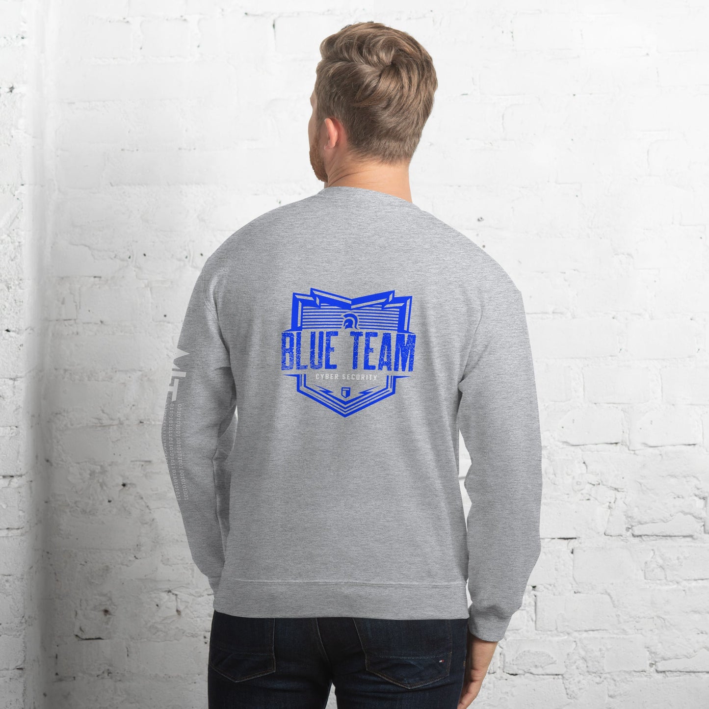 Cyber Security Blue Team V13 - Unisex Sweatshirt ( Back Print ) by DarkByteGear