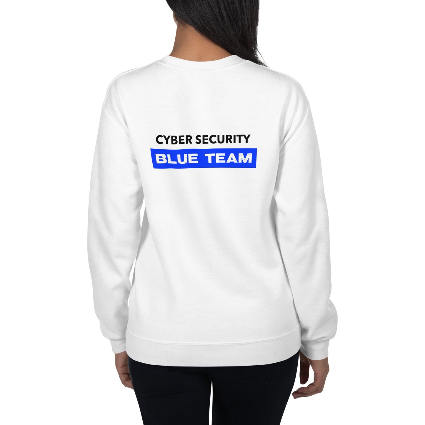 Cyber Security Blue Team V9 - Unisex Sweatshirt ( Back Print ) by DarkByteGear