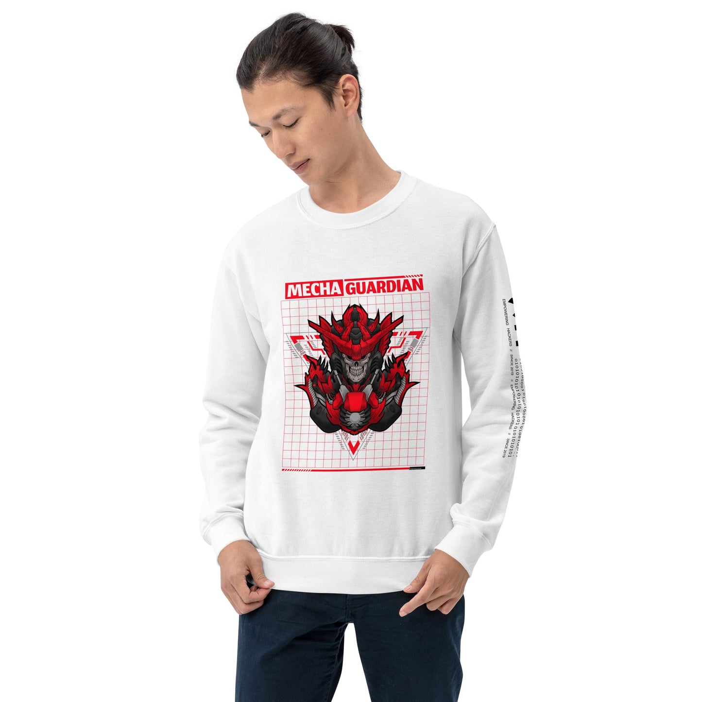 Red Mecha Guardian - Unisex Sweatshirt by DarkByteGear