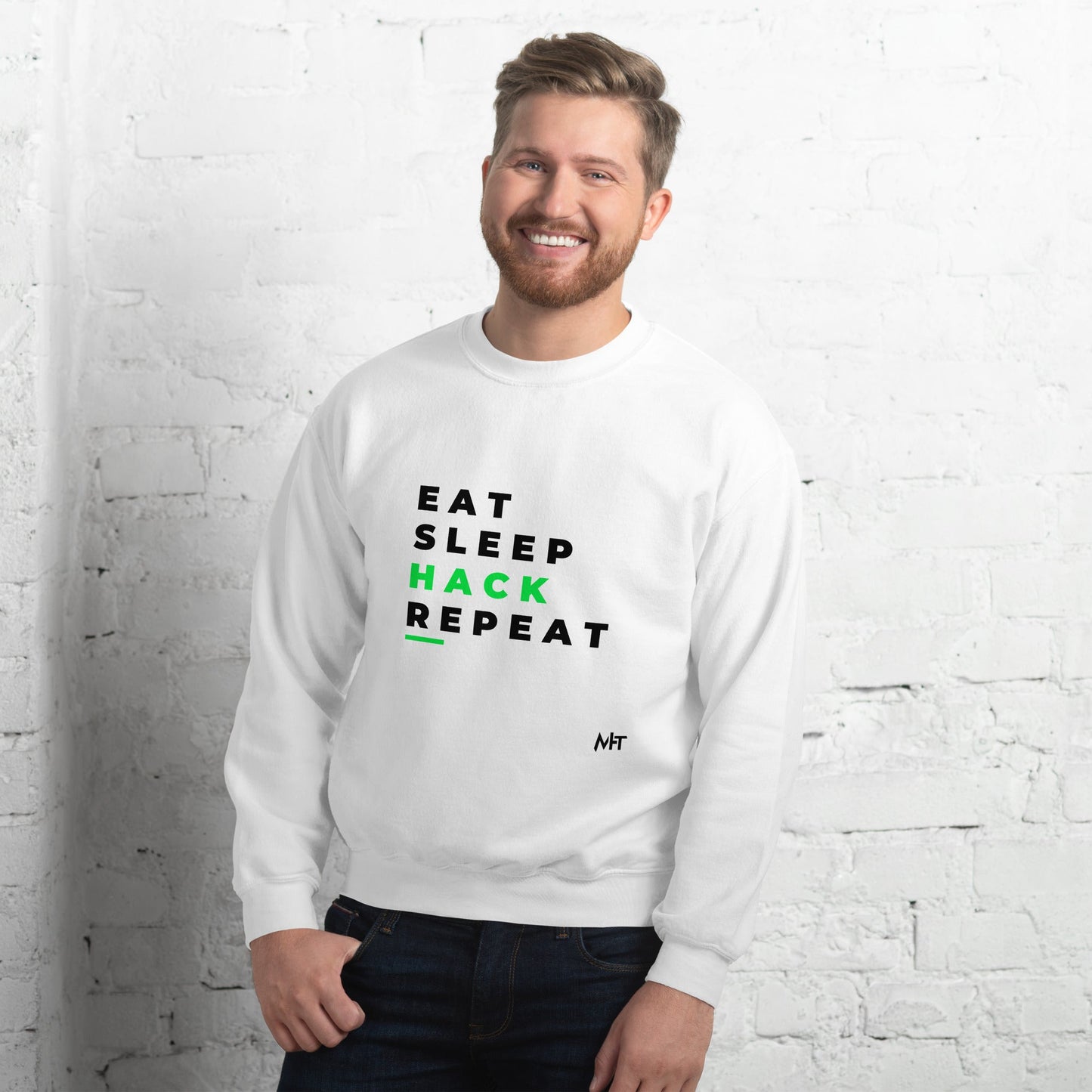 Eat, Sleep, Hack, Repeat V2 - Unisex Sweatshirt by DarkByteGear
