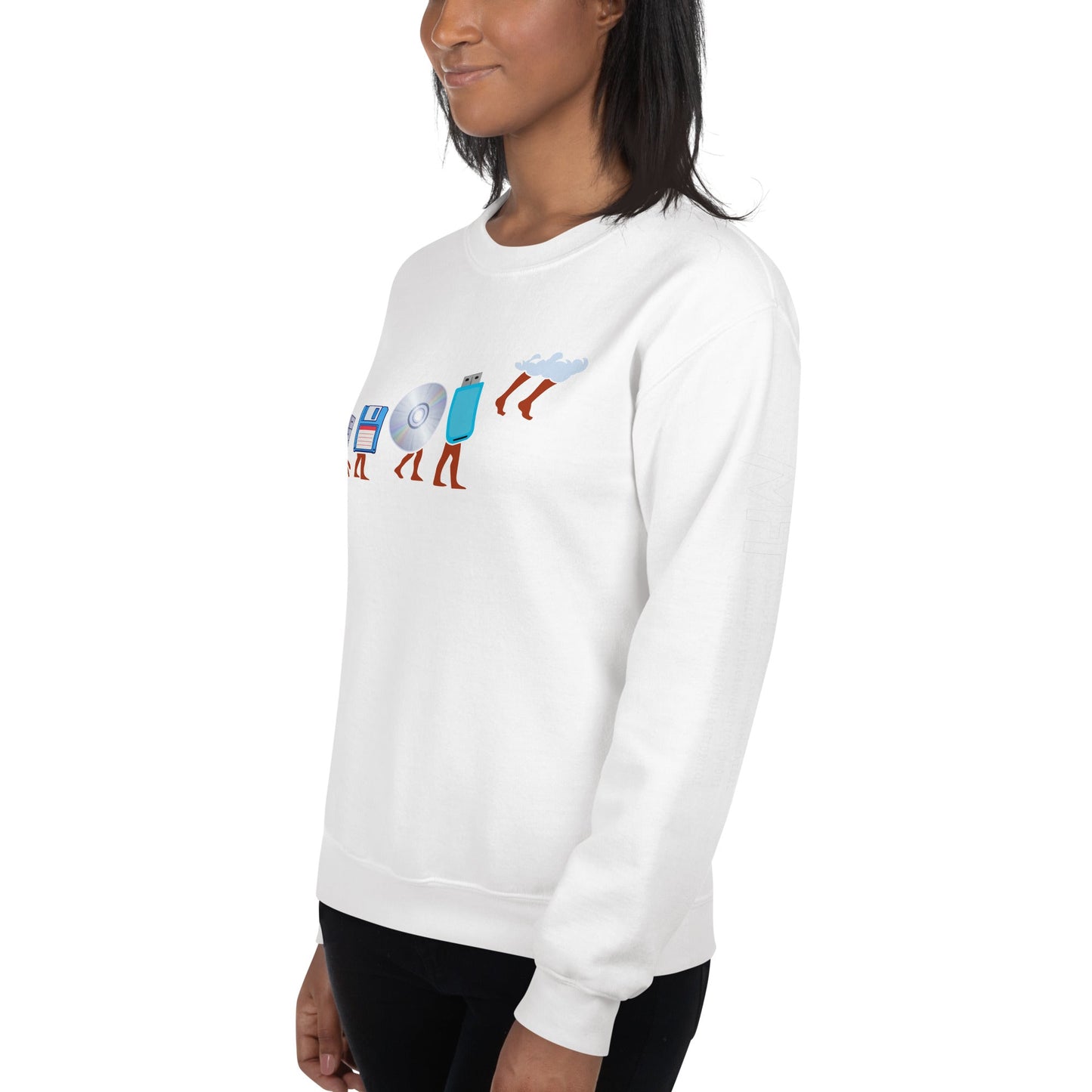 Evolution of data storage - Unisex Sweatshirt by DarkByteGear