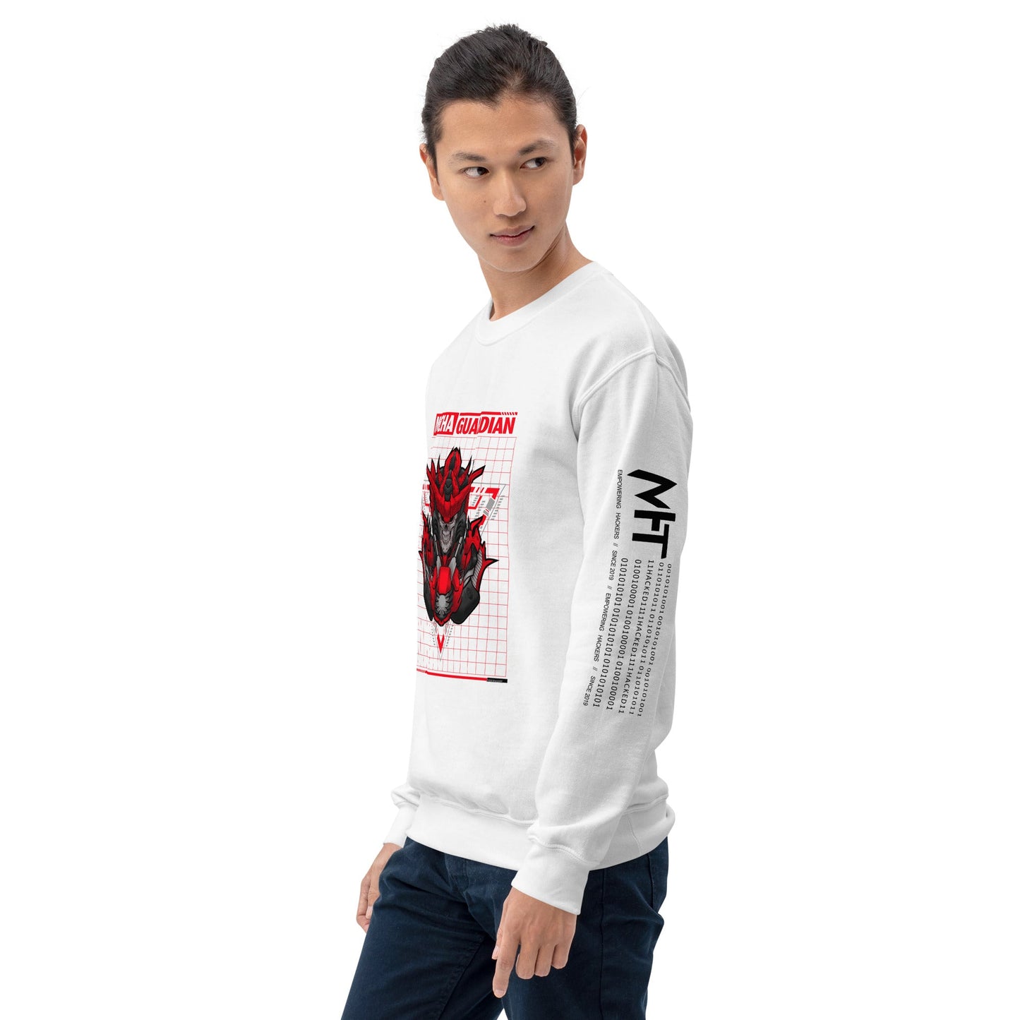 Red Mecha Guardian - Unisex Sweatshirt by DarkByteGear