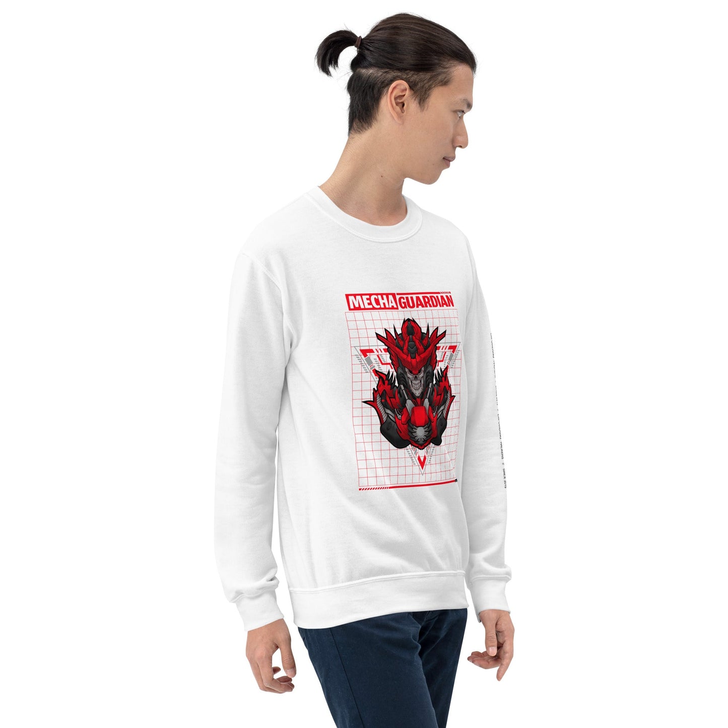 Red Mecha Guardian - Unisex Sweatshirt by DarkByteGear