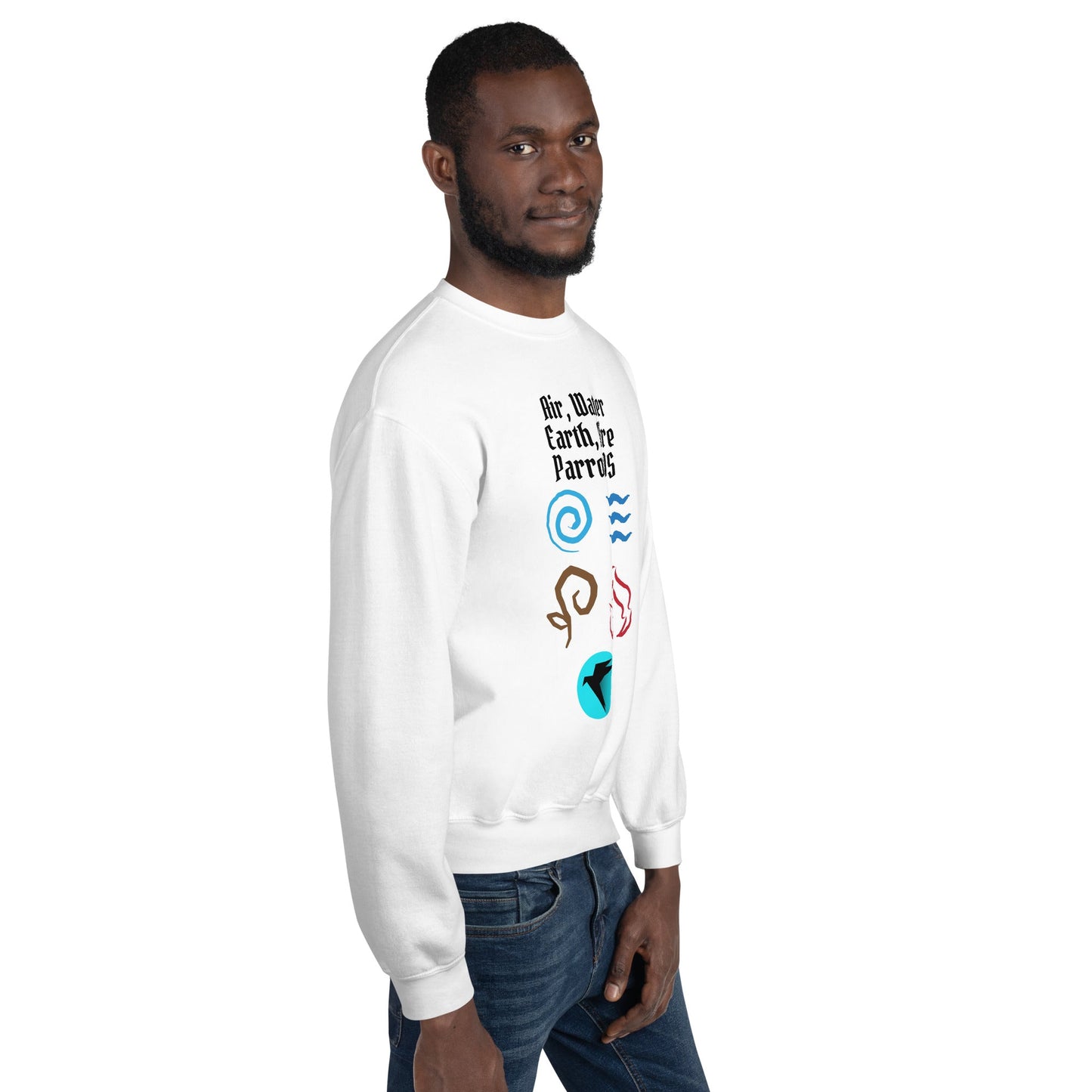 Air, Water, Earth, Fire, Parrot OS - Unisex Sweatshirt by DarkByteGear