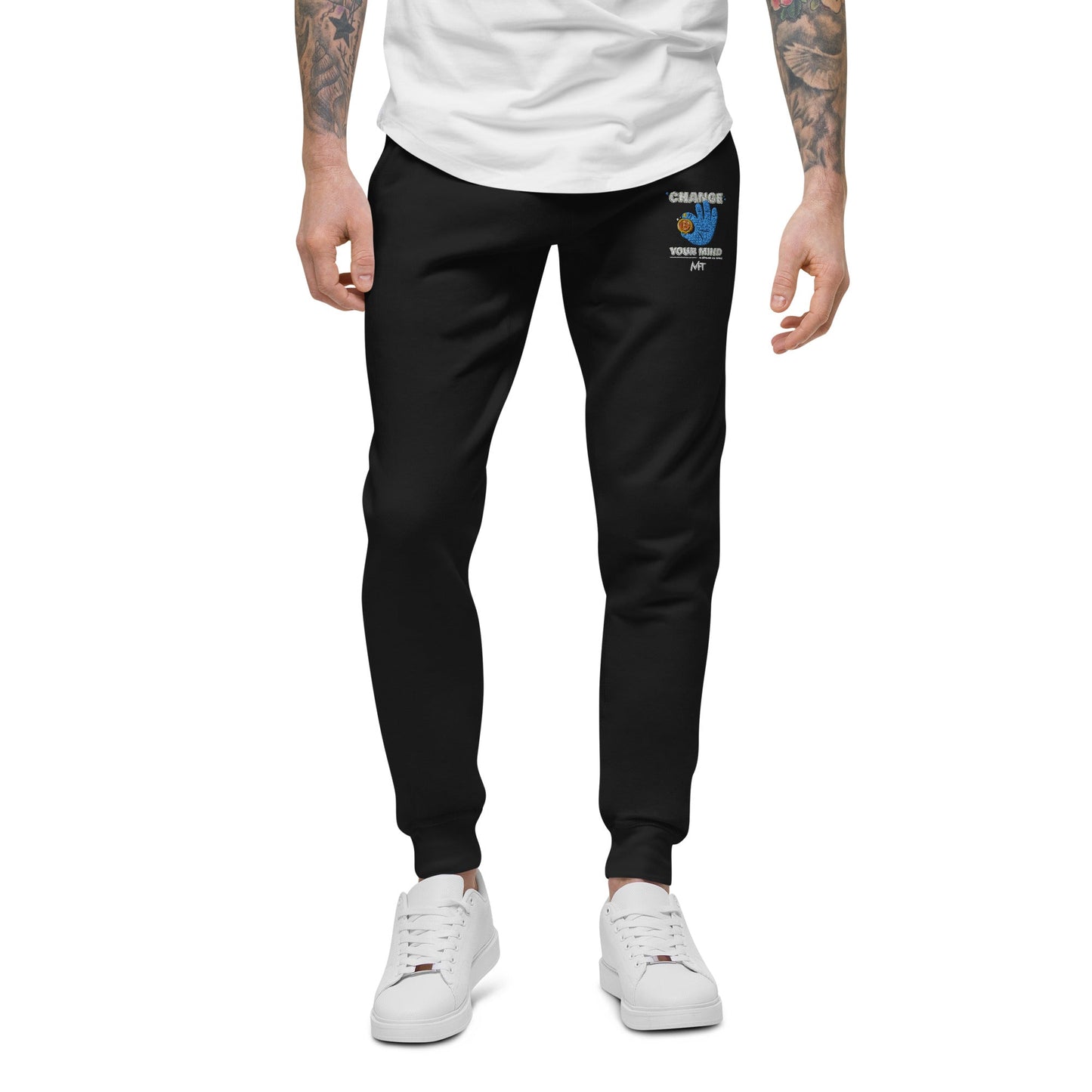 Change your mind in Bitcoin we Trust - Unisex fleece sweatpants by DarkByteGear