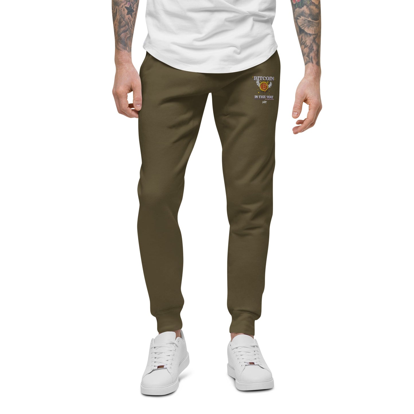 Bitcoin is the way - Unisex fleece sweatpants by DarkByteGear