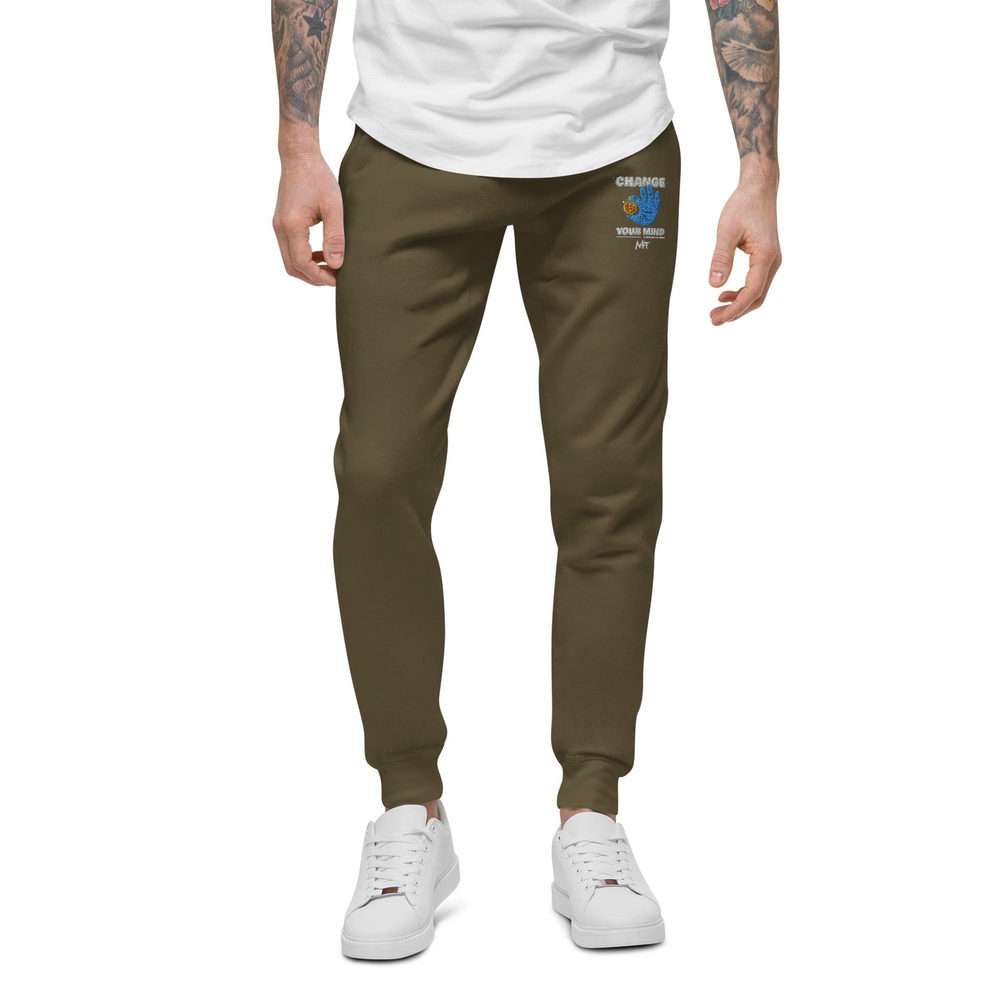 Change your mind in Bitcoin we Trust - Unisex fleece sweatpants by DarkByteGear