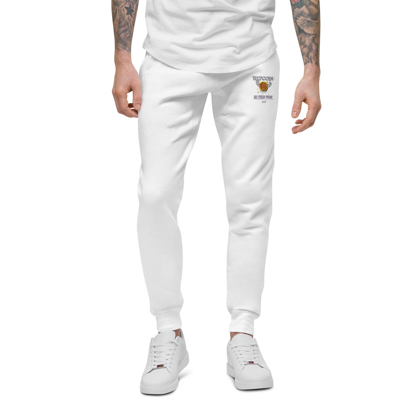 Bitcoin is the way - Unisex fleece sweatpants by DarkByteGear