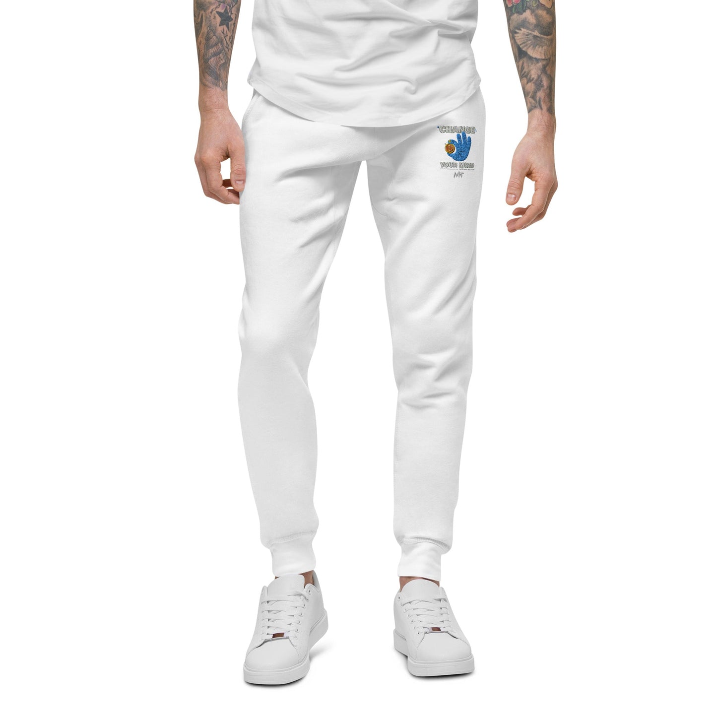 Change your mind in Bitcoin we Trust - Unisex fleece sweatpants by DarkByteGear