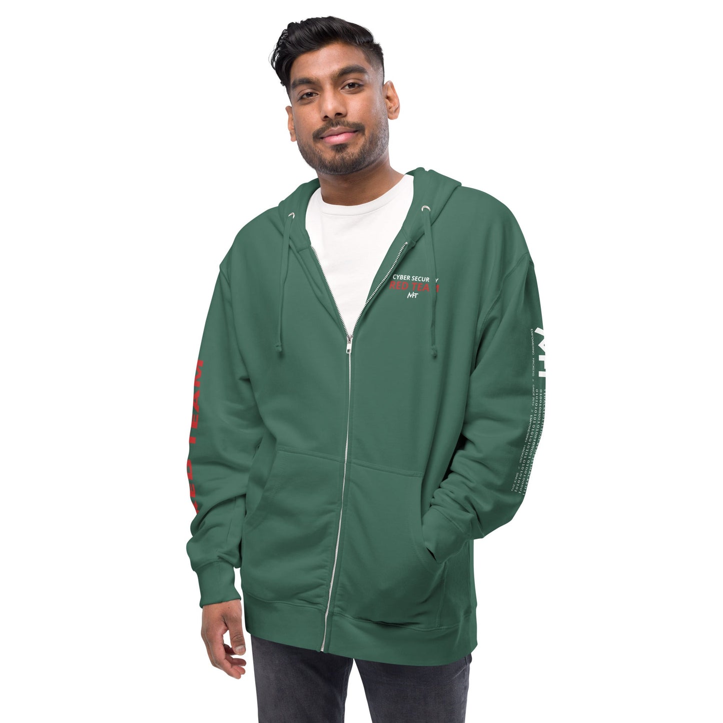 Cyber Security Red Team - Unisex fleece zip up hoodie by DarkByteGear