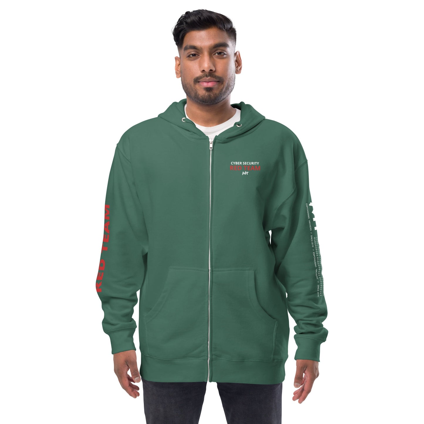 Cyber Security Red Team - Unisex fleece zip up hoodie by DarkByteGear