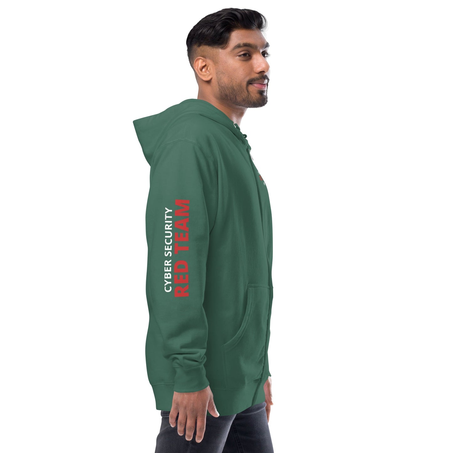 Cyber Security Red Team - Unisex fleece zip up hoodie by DarkByteGear