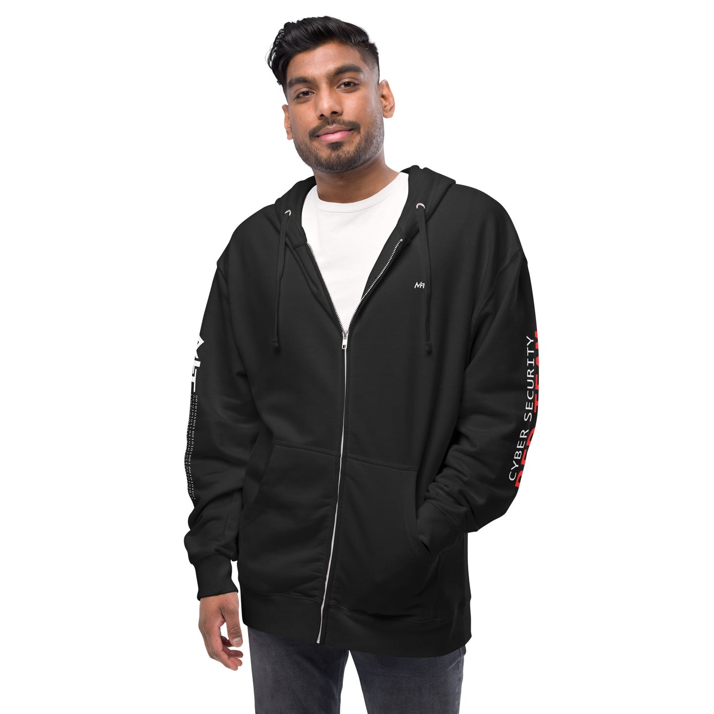 Cyber Security Red Team - Unisex fleece zip up hoodie by DarkByteGear