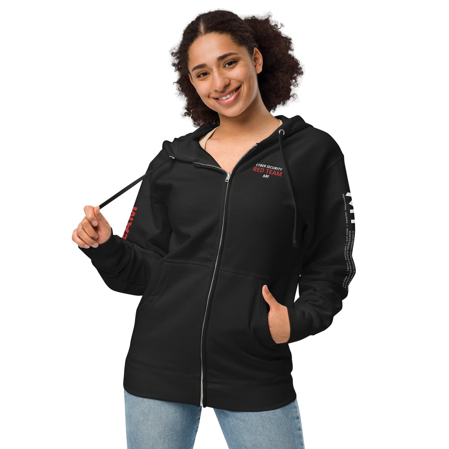 Cyber Security Red Team - Unisex fleece zip up hoodie by DarkByteGear