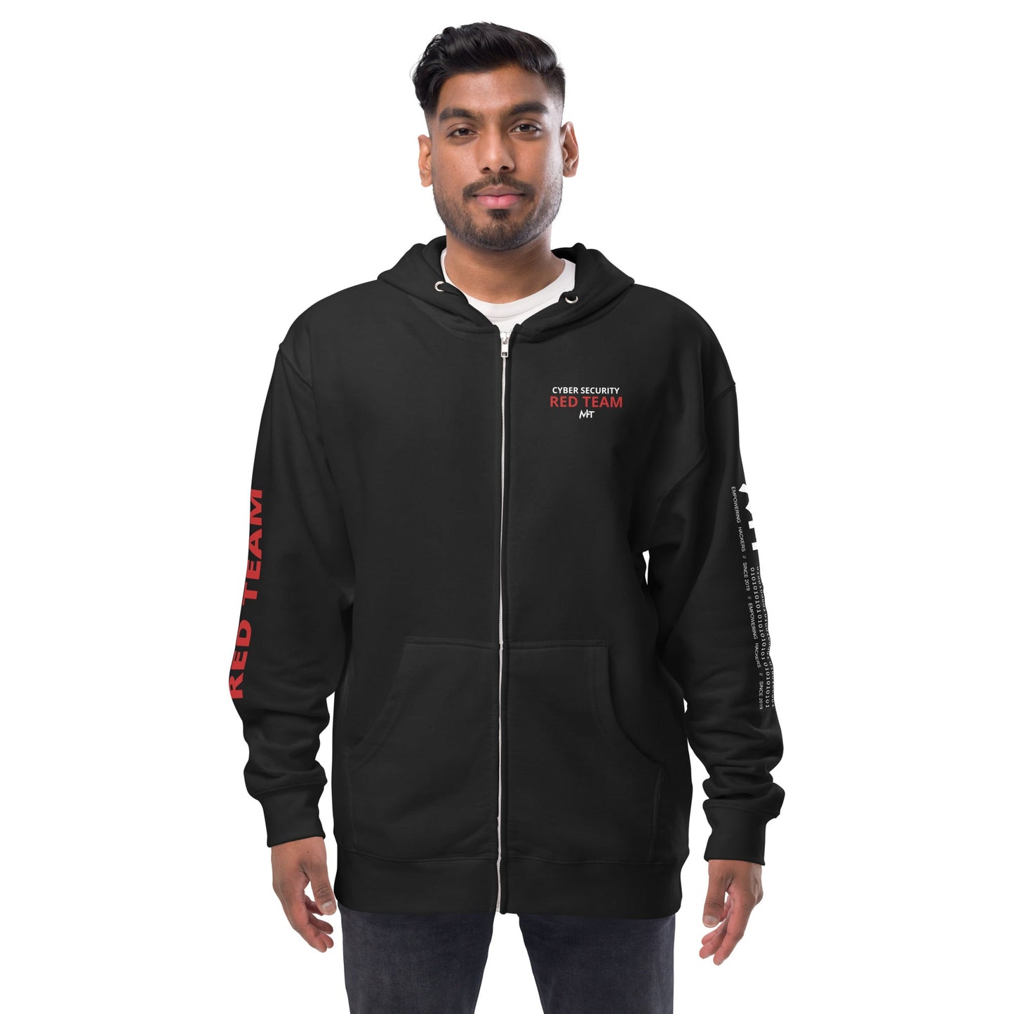 Cyber Security Red Team - Unisex fleece zip up hoodie by DarkByteGear