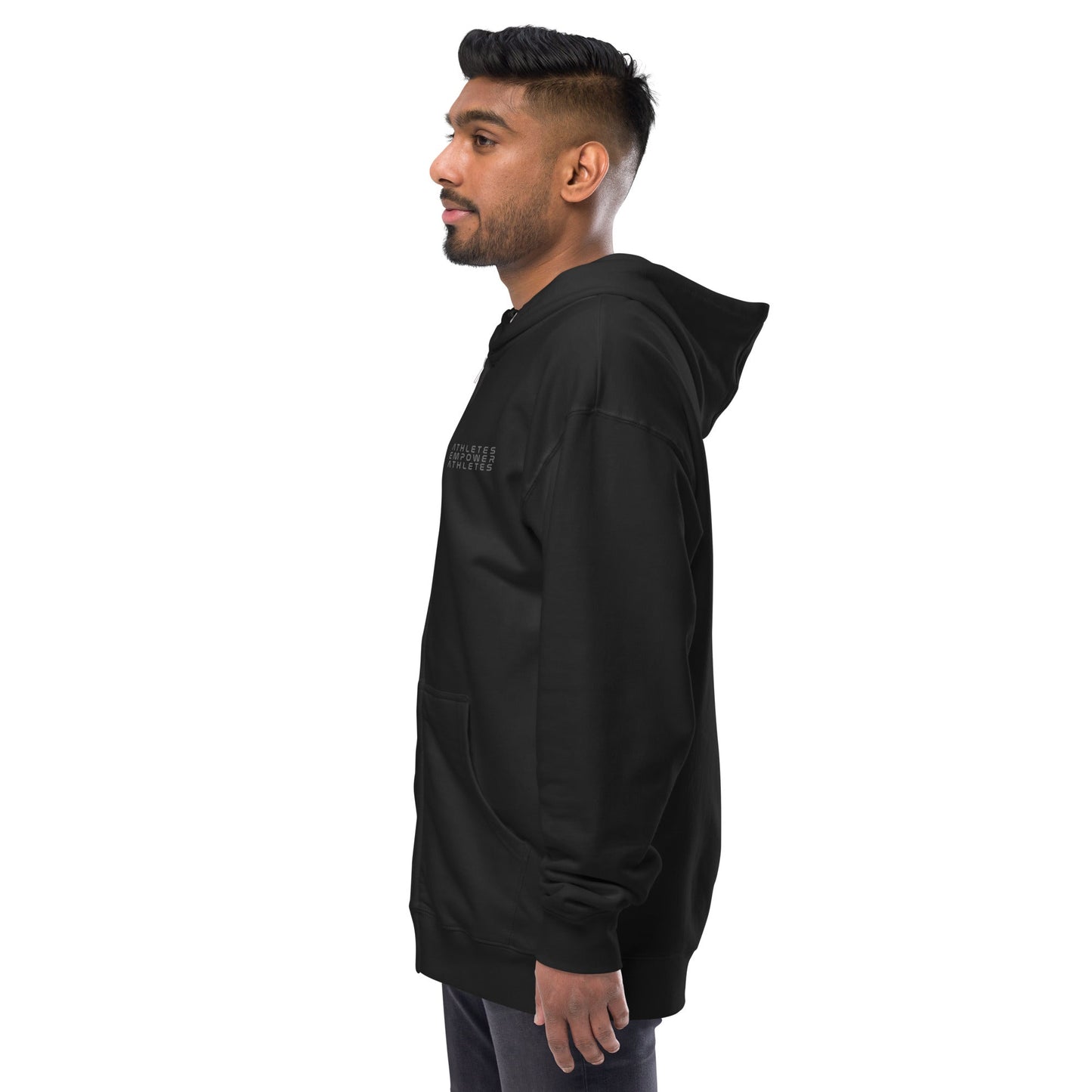 Athletes Empower Athletes - Unisex fleece zip up hoodie by DarkByteGear