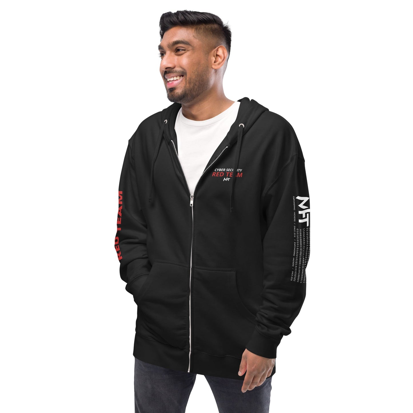 Cyber Security Red Team - Unisex fleece zip up hoodie by DarkByteGear