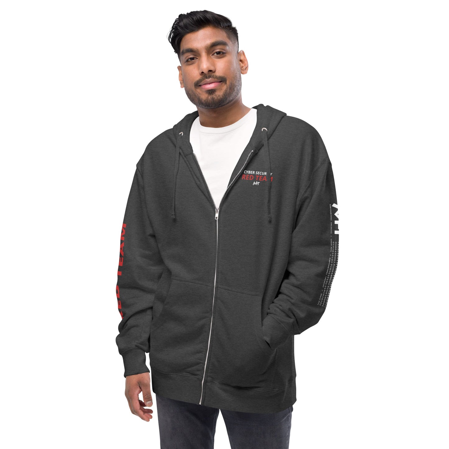 Cyber Security Red Team - Unisex fleece zip up hoodie by DarkByteGear