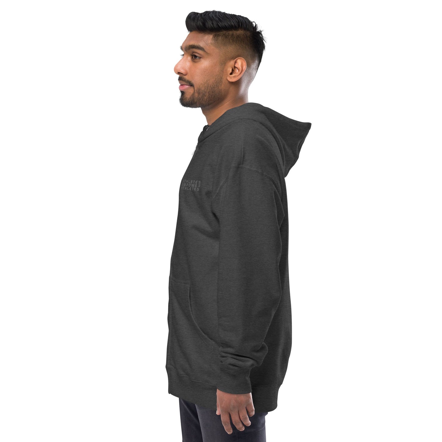 Athletes Empower Athletes - Unisex fleece zip up hoodie by DarkByteGear