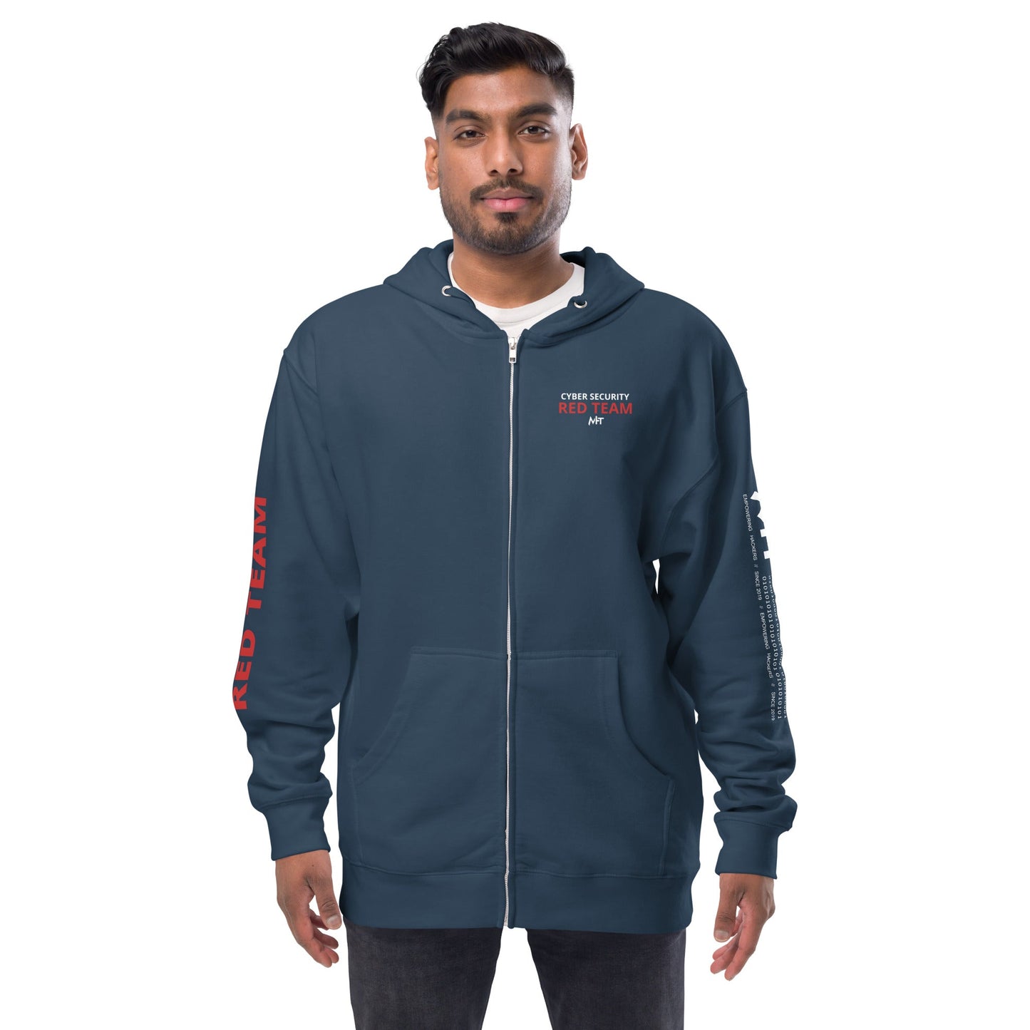Cyber Security Red Team - Unisex fleece zip up hoodie by DarkByteGear