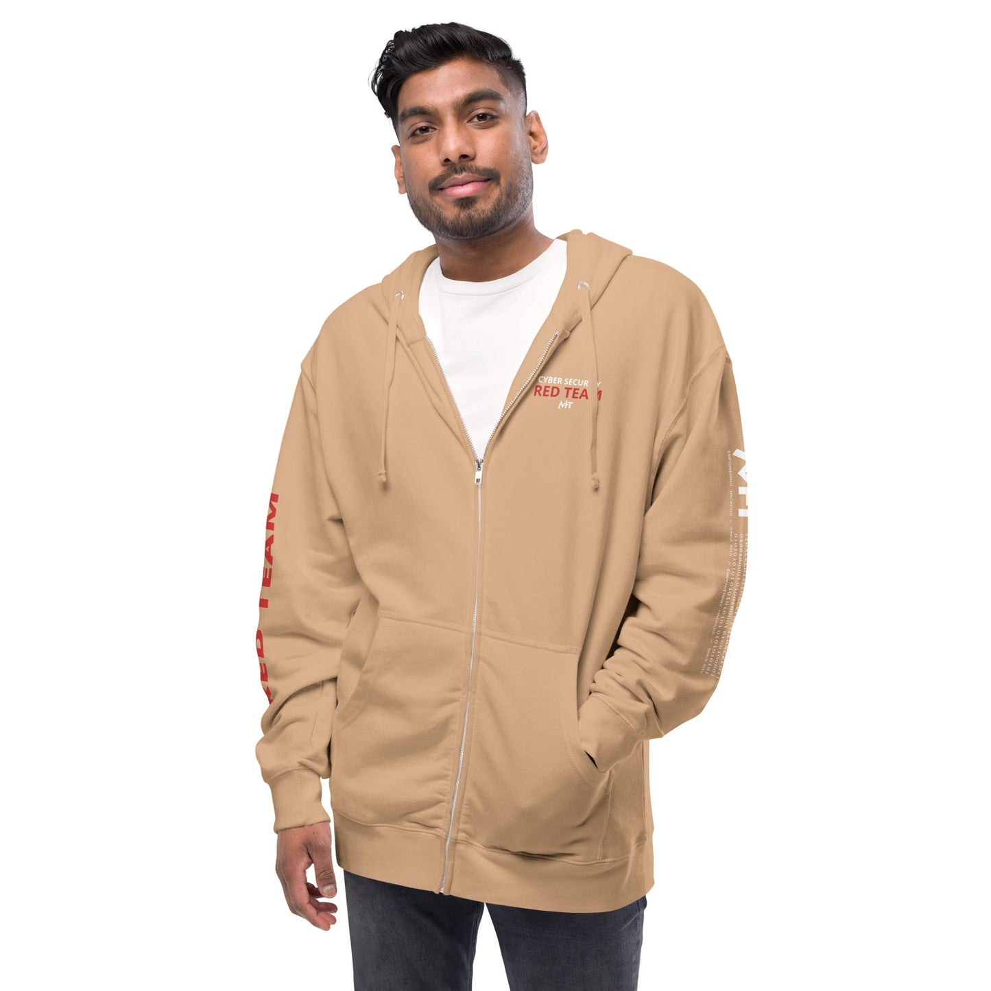Cyber Security Red Team - Unisex fleece zip up hoodie by DarkByteGear