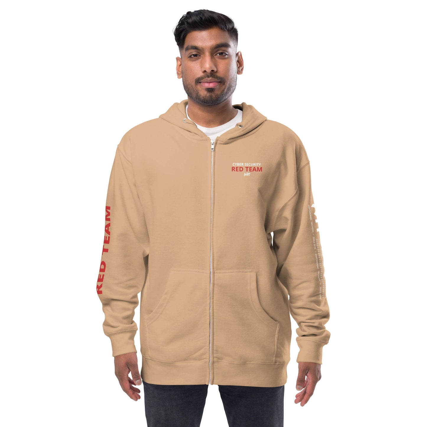 Cyber Security Red Team - Unisex fleece zip up hoodie by DarkByteGear