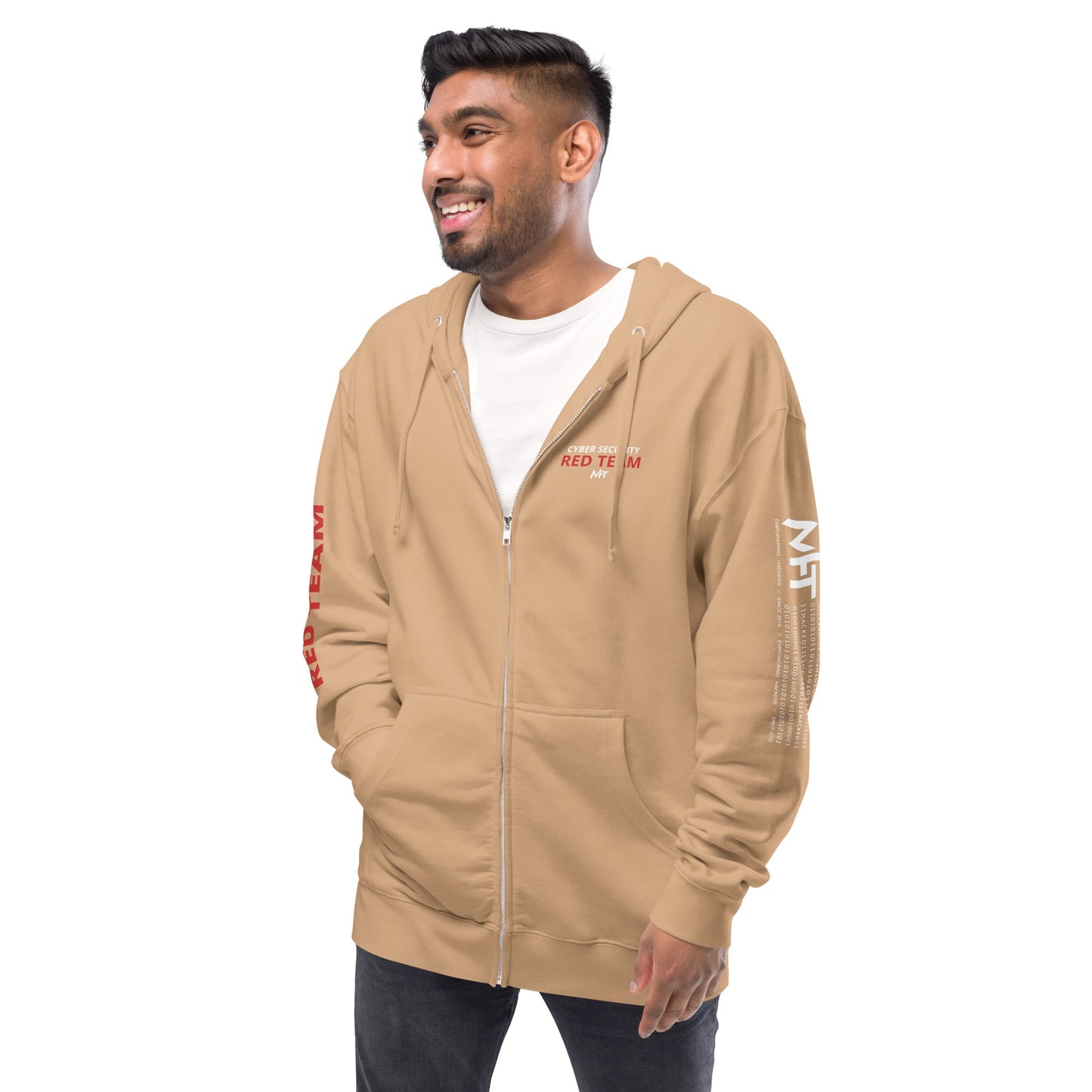 Cyber Security Red Team - Unisex fleece zip up hoodie by DarkByteGear